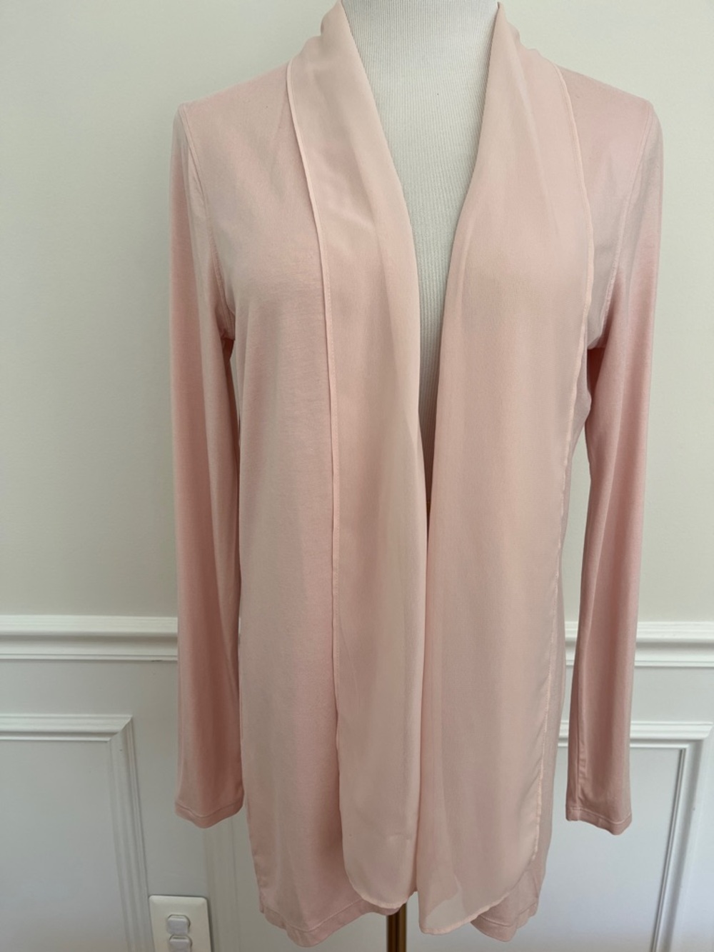 Lauren Ralph Lauren Blush Pink Open-Front Cardigan